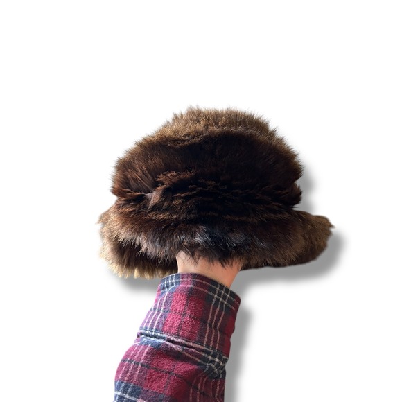 Vintage Fredrickson Faux Fur Vintage Style Winter Warm Bucket Hat Fur Indie Boho - Picture 1 of 14